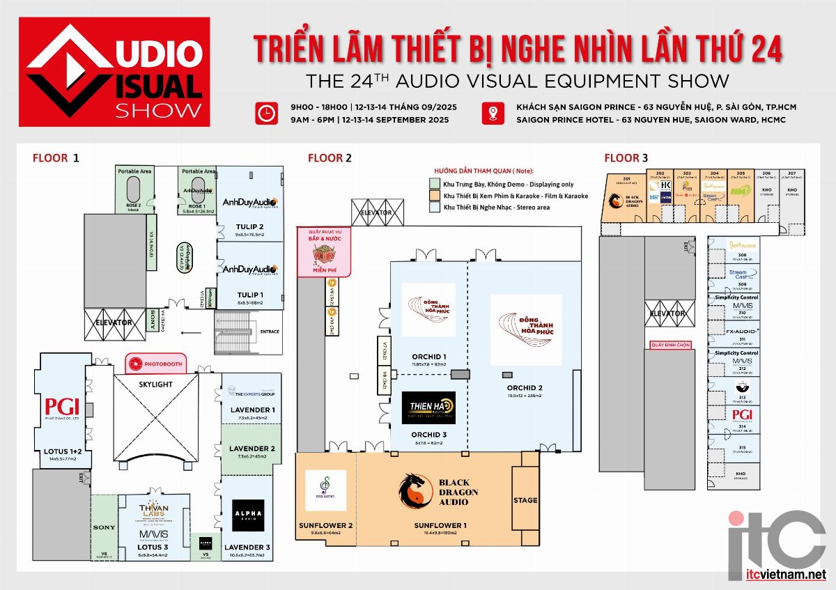 Sơ đồ gian hàng tại AV Show TP HCM 2025