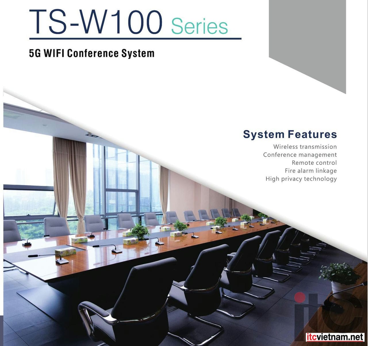 Hệ thống hội thảo không dây kỹ thuật số với TS-W100 series